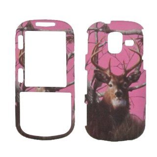 Pink Camo Rt Buck Deer Tree Rubberized Hard Case Phone Faceplate Cover Protector for Samsung U485 Intensity 3 III Verizon Wireless: Cell Phones & Accessories
