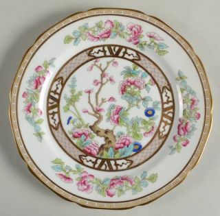 Noritake Indian Tree Luncheon Plate, Fine China Dinnerware   Pink, Gold, Blue, B