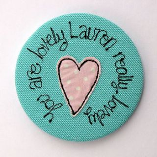 personalised 'you are lovely' mirror by sew very english