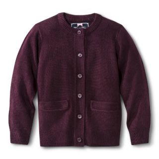 French Toast Girls School Uniform Knit Cardigan Sweater   Burgundy 12