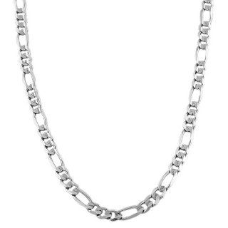 Fremada 14k White Gold 24 inch Classic Figaro Link Chain Fremada Jewelry