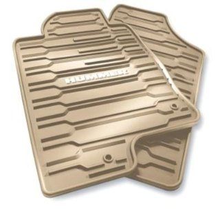 GM # 12499705 Floor Mats   Front & Rear Premium All Weather Set   Cashmere with Hummer Logo: Automotive