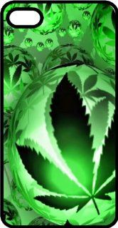 Medical Marijuana 420 Cannabis Ganga Marley Black Rubber Case for Apple iPhone 5: Cell Phones & Accessories