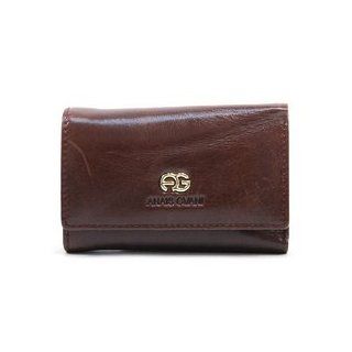 HPW   Women's Classic Smooth Genuine Leather Mini Tri Fold Wallet w/ Inside Hooks Compartment   Brown Color: Brown  