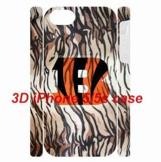 XMAS Gift NFL theme iPhone 5/5s back plastic 3D Dual Protective Cases Cincinnati Bengals logo for fans by hiphonecases: Cell Phones & Accessories