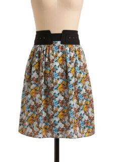 Chrysanthe 'mums' the Word Skirt  Mod Retro Vintage Skirts