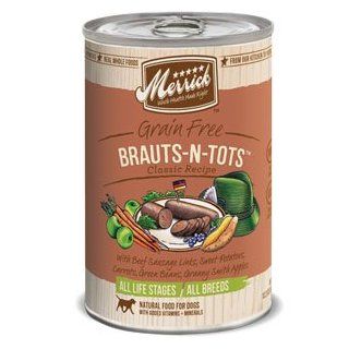 Merrick Grain Free Brauts n Tots Classic Recipe Canned Dog Food  Canned Wet Pet Food 