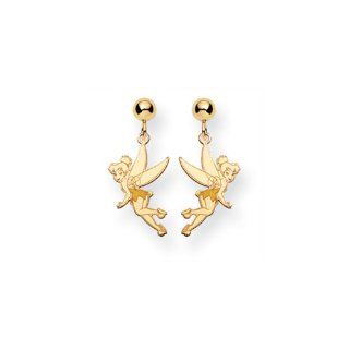 Disney's Tinker Bell Post Earrings in 14 Karat Gold: Jewelry
