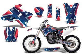 Rebel AMRRACING MX Graphics decal kit fits Yamaha YZ 250/400/426 (1998 2002) Red White Blue: Automotive