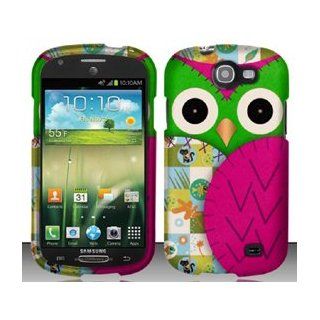 Samsung Galaxy Express i437 (AT&T) Colorful Owl Design Snap On Hard Case Protector Cover + Free Opening Tool + Free American Flag Pin: Cell Phones & Accessories