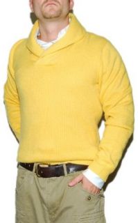 Polo Ralph Lauren Mens Cashmere Shawl Sweater Yellow Large at  Mens Clothing store Pullover Sweaters