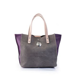 unlined leather tote by ana faye