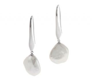Honora Cultured Pearl 16.0mm Baroque Sterling Drop Earrings —