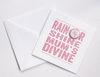 'rain or shine' mother's day card by hello geronimo