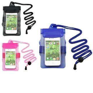 CommonByte 3x Waterproof Armband Bag Pouch Case For iPhone 3G 3GS Accessory Blue Black Pink Cell Phones & Accessories