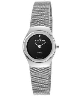Skagen Black Dial Stainless Steel Ladies Watch 432SSSB Skagen Watches