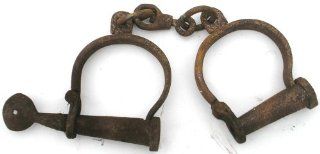 Antique Reproduction Cast Iron Handcuffs: Kitchen & Dining