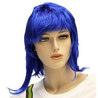 Scott Pilgrim Vs. The World Ramona Flowers Costume Wig (Blue) Accessories Clothing