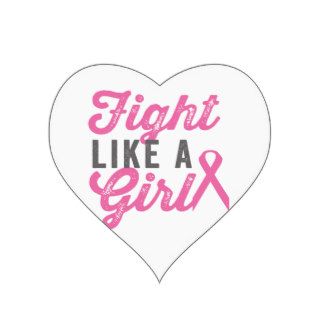 Fight Like A Girl   Breast Cancer Awareness Stickers
