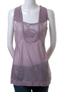 Trinity Silk Cotton Blend Circle Crochet Peasant Blouse Top Lavender L at  Womens Clothing store