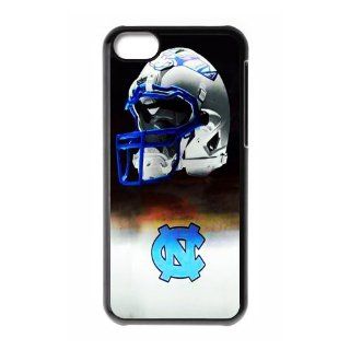 Sports 10 NCAA ACC UNC Tar Heels Combat Concept Helmet Print Black Case With Hard Shell Cover for Apple iPhone 5C Cell Phones & Accessories