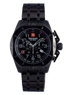 Swiss Military Calibre 06 5D1 13 007  Watches,Mens Defender Chronograph Black Dial Black Rubber, Casual Swiss Military Calibre Quartz Watches