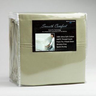 Welspun Smooth Comfort 440 Thread Count Sateen Weave Sheet Set Size: California King, Color: Sage Green   Pillowcase And Sheet Sets