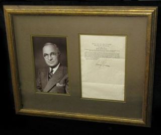 Joint Resolution of Congress authorizing the issuance of Gettysburg Address commemorative stamps signed by President Harry Truman: Entertainment Collectibles