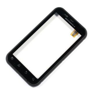 Touch Screen Glass Digitizer + Matt Frame for Motorola Defy MB525   Black: Cell Phones & Accessories