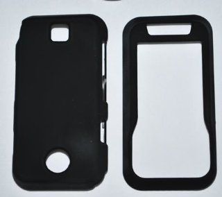 Motorola Rival A455 smartphone Rubberized Hard Case   Black: Cell Phones & Accessories