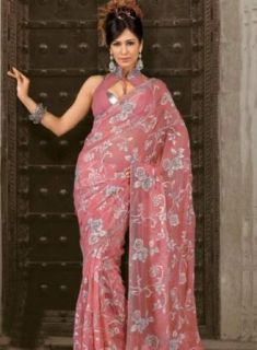 Party Wear Designer Bollywood Indian Dress Sari Saree at  Womens Clothing store: