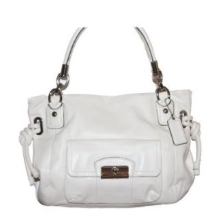Coach Kristin Leather EW Tote White 22307: Top Handle Handbags: Shoes