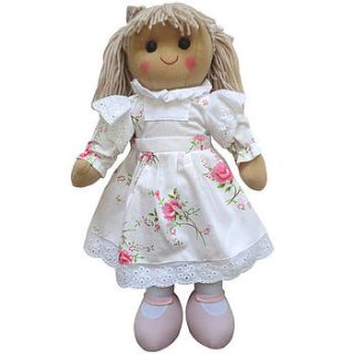 rose dress rag doll by snugg nightwear