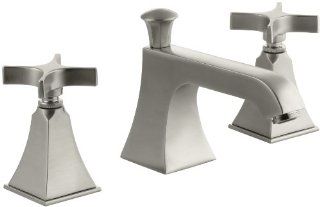 KOHLER K 454 3S BN Memoirs Widespread Lavatory Faucet with Stately Design, Vibrant Brushed Nickel   Touch On Bathroom Sink Faucets  