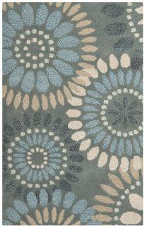 Safavieh Jardin Collection JAR455A Handmade Wool Area Rug, 2 Feet by 3 Feet, Grey and Blue   Accent Rugs