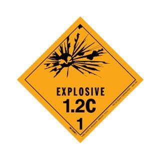 Explosive 1.2C Label, 4" X 4", hml 456, 500 Per Roll: Everything Else