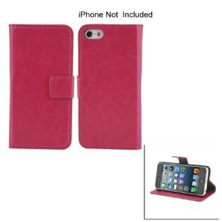 GoodBZ Hot Pink Luxury Magnetic Flip PU Leather Wallet Case Cover with 2 Slot For Apple Iphone 5C: Cell Phones & Accessories
