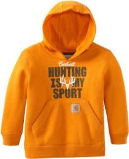 Carhartt Boys 2 7 Graphic Hunting Fleece Hooded Sweatshirt, Orange, 7: Fashion Hoodies: Clothing