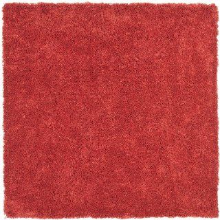 Safavieh Shag Collection SG151 4040 Red Shag Square Area Rug, 6 Feet 7 Inch Square  