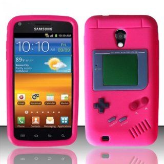 Pink Game Boy Silicone Case Cover for Samsung Galaxy S2 Epic Touch D710 + Pen Stylus: Cell Phones & Accessories