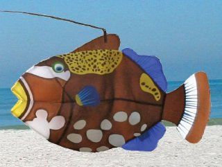 Swimming Fish Wind Catchers   Clown Triggerfish: Patio, Lawn & Garden