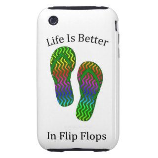 Life Is Better In Flip Flops iPhone 3 Tough Covers