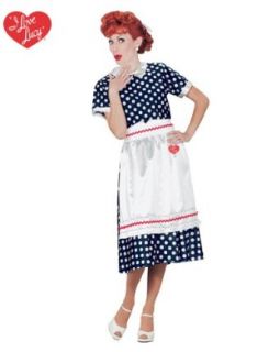 Adult I Love Lucy Halloween Costume & Accessory Bundle ( Large ): Clothing