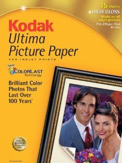 Kodak 8110579 Ultima Picture Paper, Glossy (8.5x11, 15 Sheets) : Photo Quality Paper : Office Products