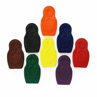 set of eight russian doll crayons by colour me fun