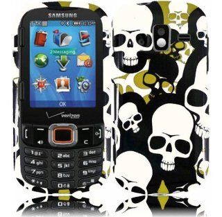 Black White Skull Hard Cover Case for Samsung Intensity III 3 SCH U485: Cell Phones & Accessories