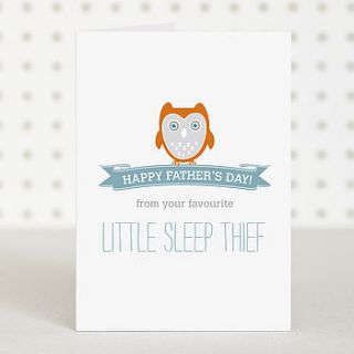 'sleep thief' father's day card by doodlelove