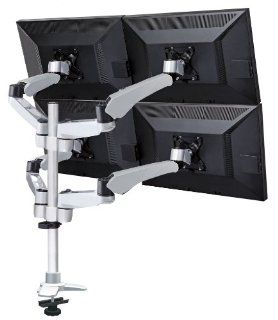 Mount It! Four Monitor Desk Mount Spring Arm Quick Release/Connect: Computers & Accessories