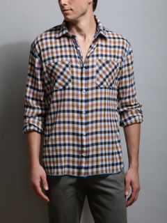 Multi Color Gingham Check Shirt by Arnold Zimberg