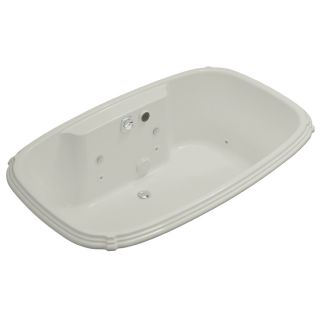 KOHLER Portrait 2 Person Ice Grey Acrylic Oval Whirlpool Tub (Common: 54 in x 60 in; Actual: 22 in x 42 in x 67 in)